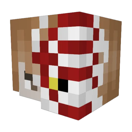 SoundB_ Minecraft avatar head, 3D render