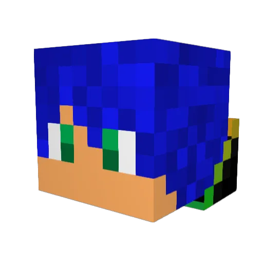 SoundCam Minecraft avatar head, 3D render