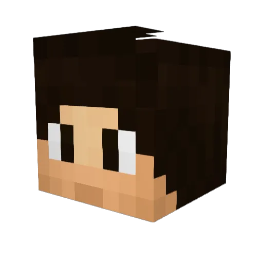 SoundClash Minecraft avatar head, 3D render