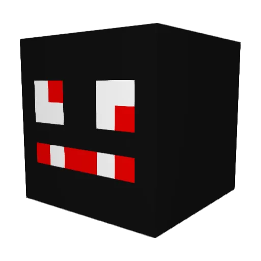 SoundDown Minecraft avatar head, 3D render