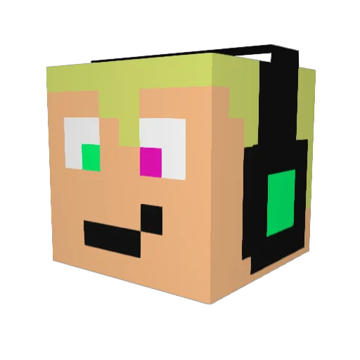 Sound_Cat Minecraft avatar head, 3D render