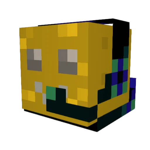 Sound_Speaker Minecraft avatar head, 3D render