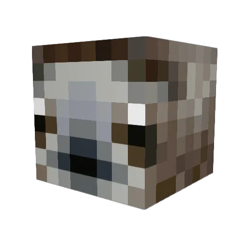 Soundback Minecraft avatar head, 3D render