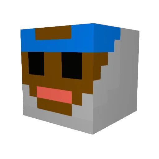 Sounder_B Minecraft avatar head, 3D render