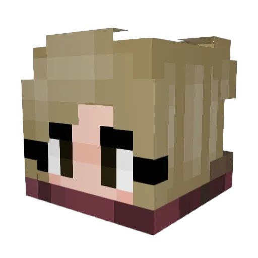 Sounderpoem Minecraft avatar head, 3D render