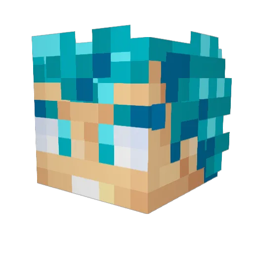 SoundlessBullet Minecraft avatar head, 3D render