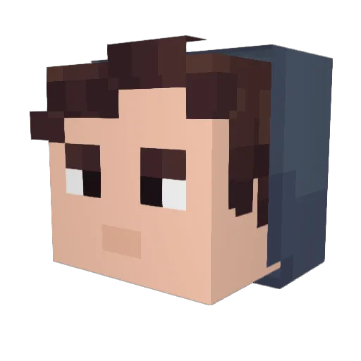 SoundsDotZip Minecraft avatar head, 3D render
