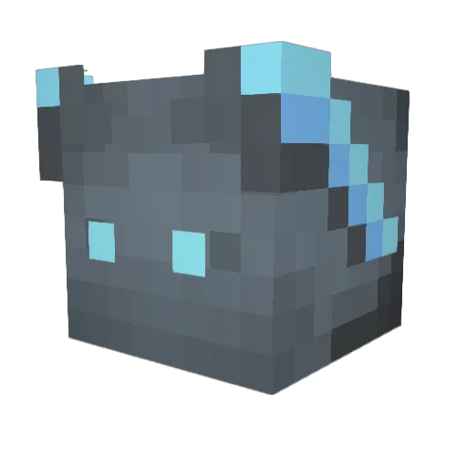 Sountros Minecraft avatar head, 3D render