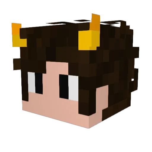 SouoJL Minecraft avatar head, 3D render