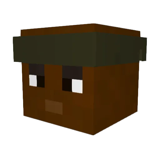 SouoPreto Minecraft avatar head, 3D render