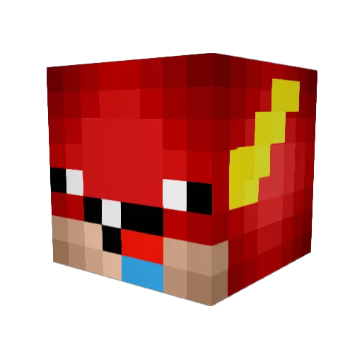 SoupMeta Minecraft avatar head, 3D render