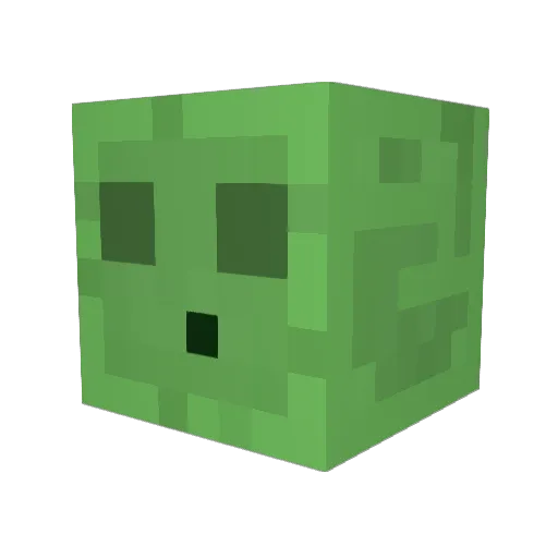 Souperslime Minecraft avatar head, 3D render