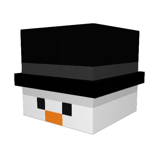 Soupingus Minecraft avatar head, 3D render