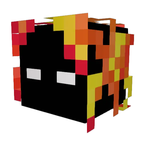 Soupless_ Minecraft avatar head, 3D render