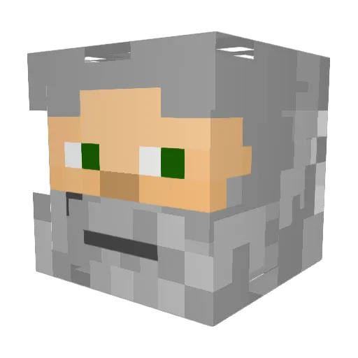 Souptheslice Minecraft avatar head, 3D render