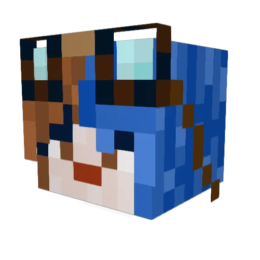 SourMeadowBread Minecraft avatar head, 3D render