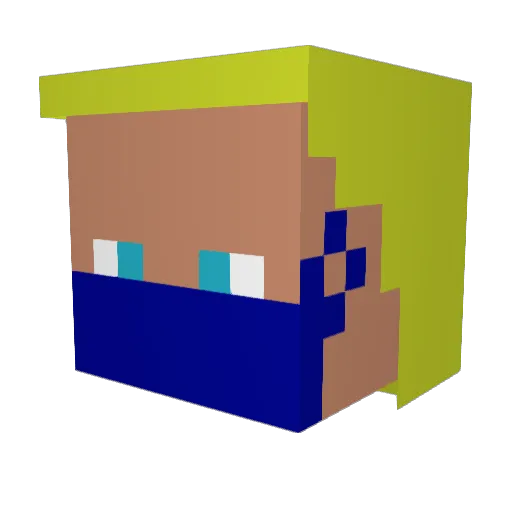 SourOhio Minecraft avatar head, 3D render
