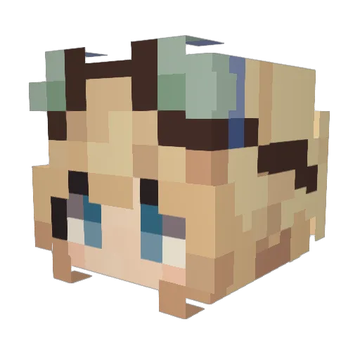 SourSav Minecraft avatar head, 3D render