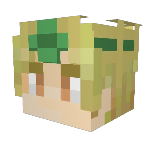 SourSmarty Minecraft avatar head, 3D render