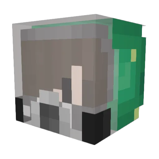 Sour_Kactoos Minecraft avatar head, 3D render