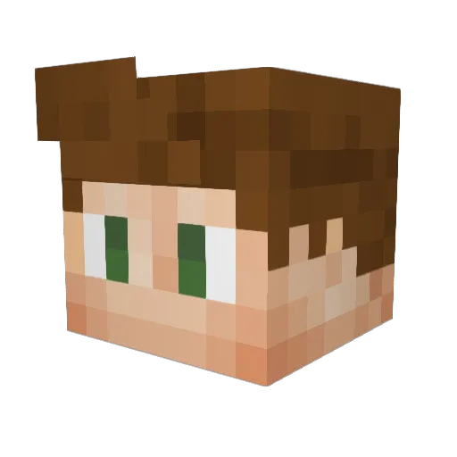 SourcePlays Minecraft avatar head, 3D render