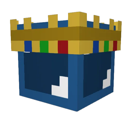 Source_Code01010 Minecraft avatar head, 3D render
