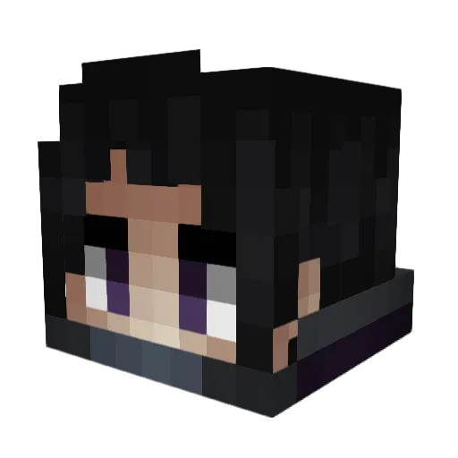 Sourced Minecraft avatar head, 3D render