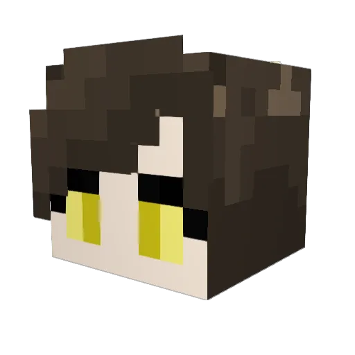 SouriArt Minecraft avatar head, 3D render