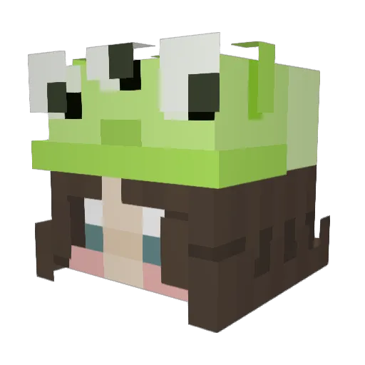 SouricH3 Minecraft avatar head, 3D render