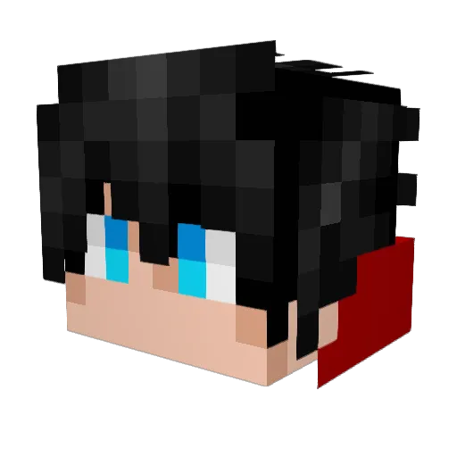 Souriel Minecraft avatar head, 3D render