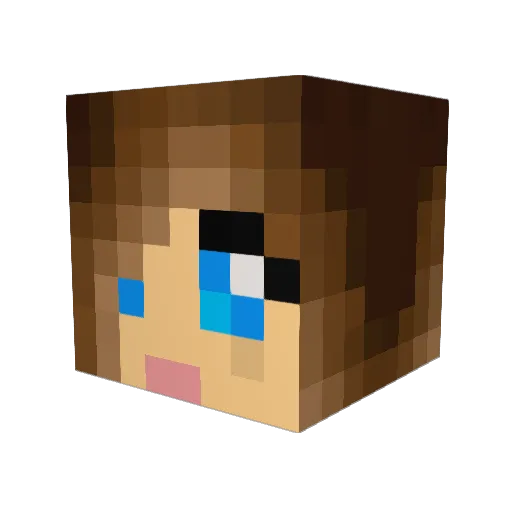 Sourisriver Minecraft avatar head, 3D render