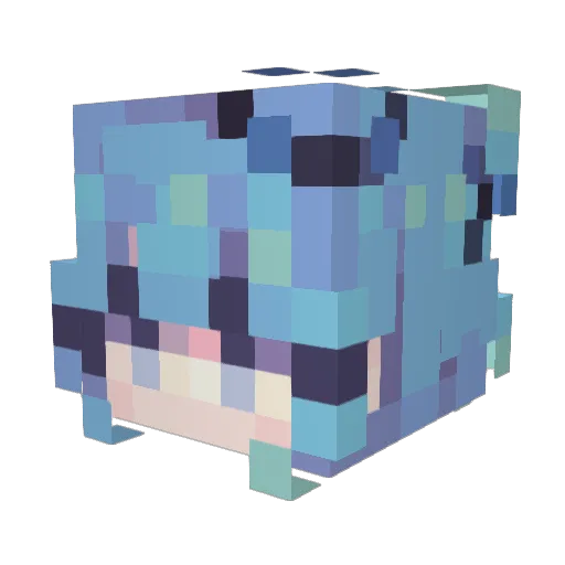 Soutester Minecraft avatar head, 3D render