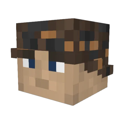 Southfromheaven Minecraft avatar head, 3D render