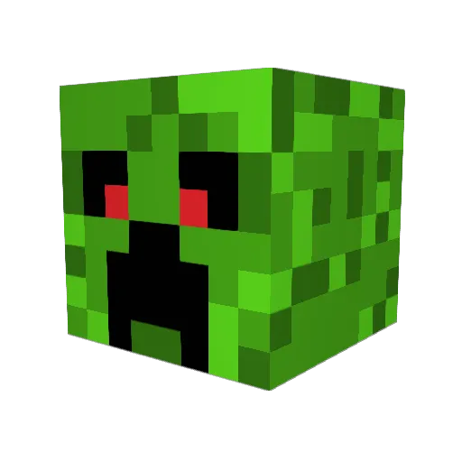 Southparki Minecraft avatar head, 3D render