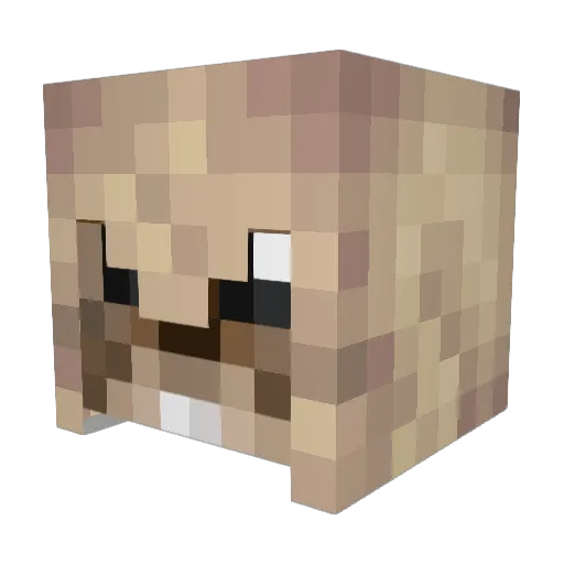 Southwests Minecraft avatar head, 3D render