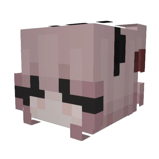 Soutux Minecraft avatar head, 3D render