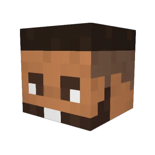 Souuenzo Minecraft avatar head, 3D render