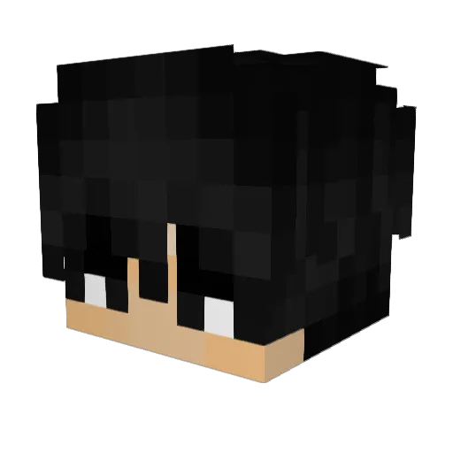 Souzuke Minecraft avatar head, 3D render