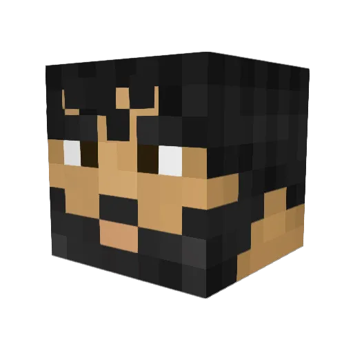 Sovala Minecraft avatar head, 3D render