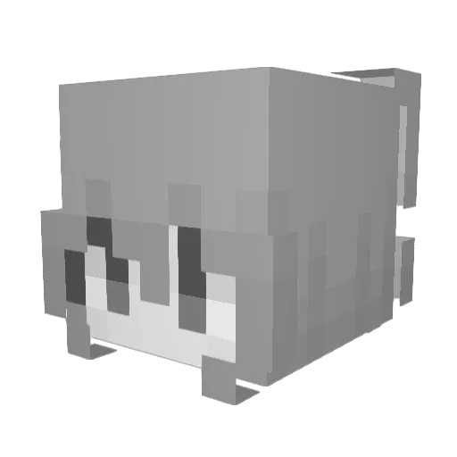Sovatox Minecraft avatar head, 3D render
