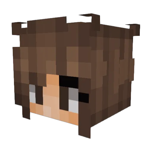 Sovesama Minecraft avatar head, 3D render