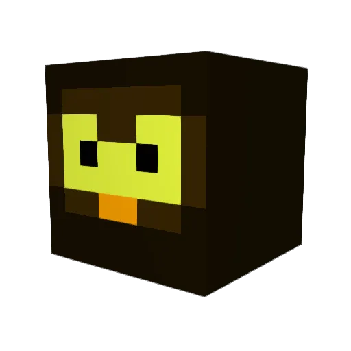 Soveu Minecraft avatar head, 3D render