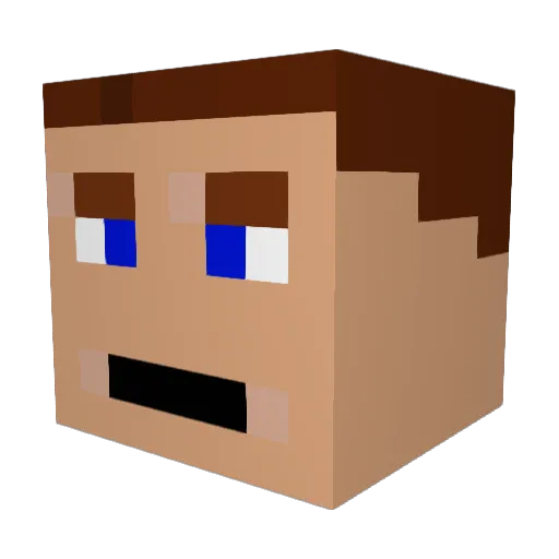 SovietBoom Minecraft avatar head, 3D render