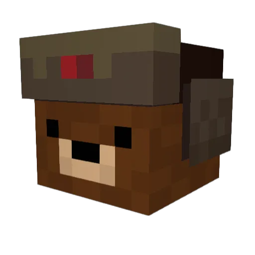 Sovietsean Minecraft avatar head, 3D render