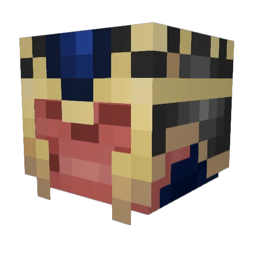 Soviety_ Minecraft avatar head, 3D render