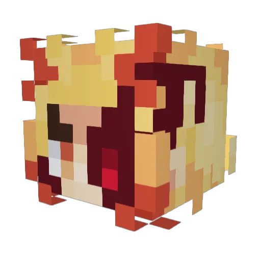 SowBrow Minecraft avatar head, 3D render
