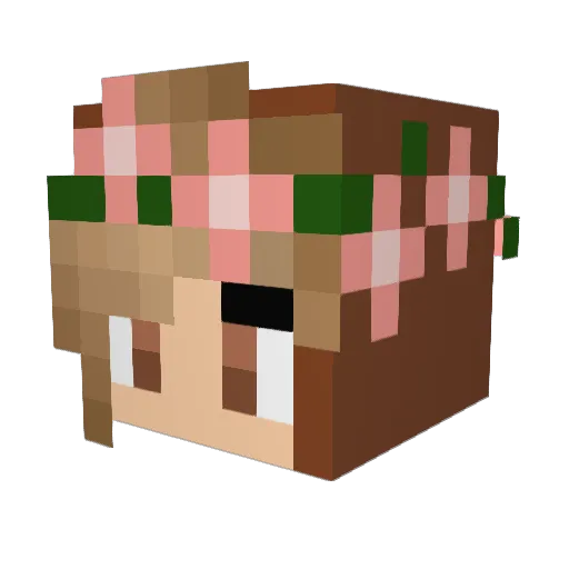 Sow_tw Minecraft avatar head, 3D render