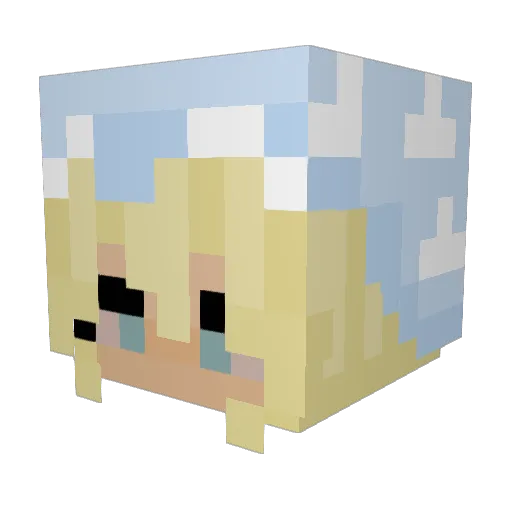 Sowiss Minecraft avatar head, 3D render