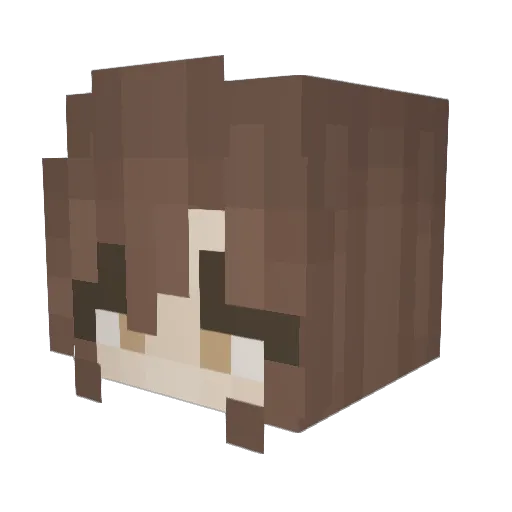 Sowvvyy Minecraft avatar head, 3D render
