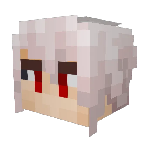 Sowwh Minecraft avatar head, 3D render